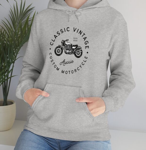 Classic Motorcycle Hoodie, Motorcycle Hooded Sweatshirt, Vintage Motorcycle Hoodie - Image 3