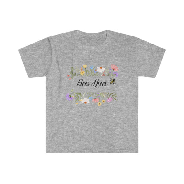 Flower tshirt, Floral Gift, Flower tee, Bees shirt, graphic tshirt, gift for her, Wildflowers Tee, Womens Tshirt - Image 2