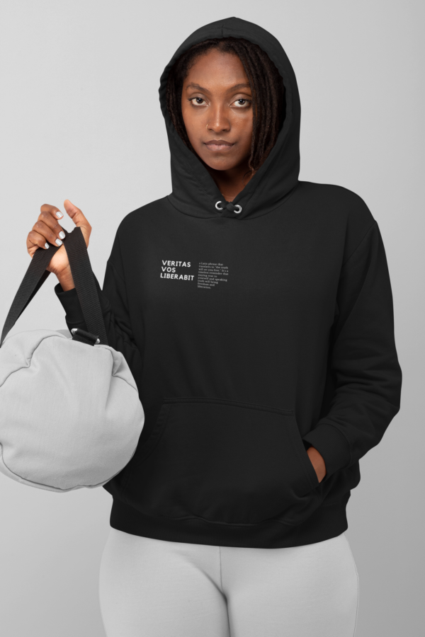 Veritas Vos Liberabit Hoodie, Inspirational Quote, Urban streetwear, Mens Hoodie, Womens Hoodie, Streetwear clothing, Urban Clothing - Image 2