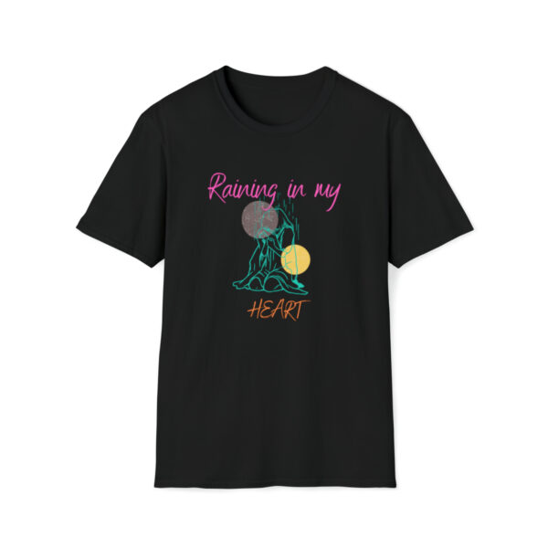 Raining In My Heart, Minimalist Tee, Anxiety, Depression, Support Shirt, Therapist Shirt, Matching Friends Tee, Quirky Tshirt - Image 2