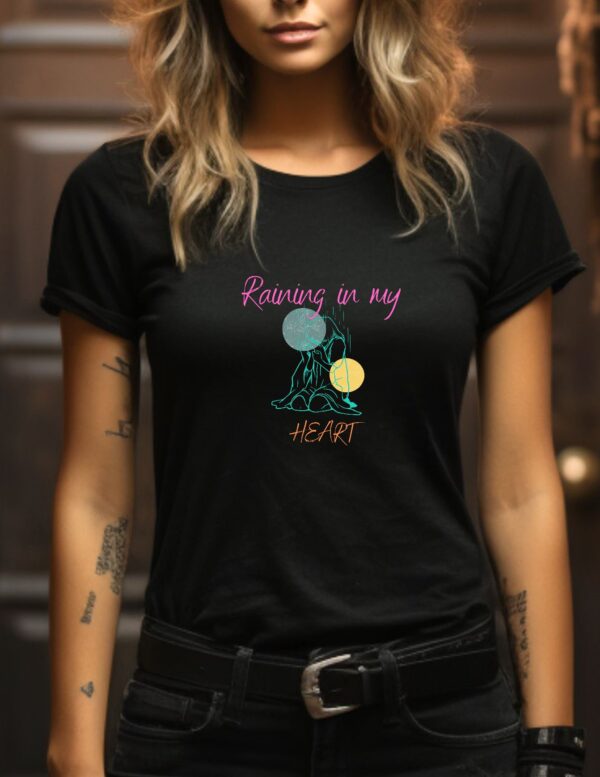 Raining In My Heart, Minimalist Tee, Anxiety, Depression, Support Shirt, Therapist Shirt, Matching Friends Tee, Quirky Tshirt