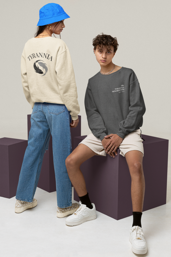 Tyrannia Empowering Sweatshirt Tyranny Of The Minority Latin Phrase Minimal Inspirational Urban Streetwear Cozy Winter Pullover - Image 15