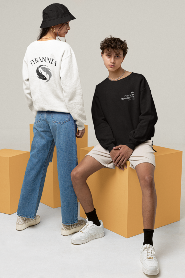 Tyrannia Empowering Sweatshirt Tyranny Of The Minority Latin Phrase Minimal Inspirational Urban Streetwear Cozy Winter Pullover - Image 17