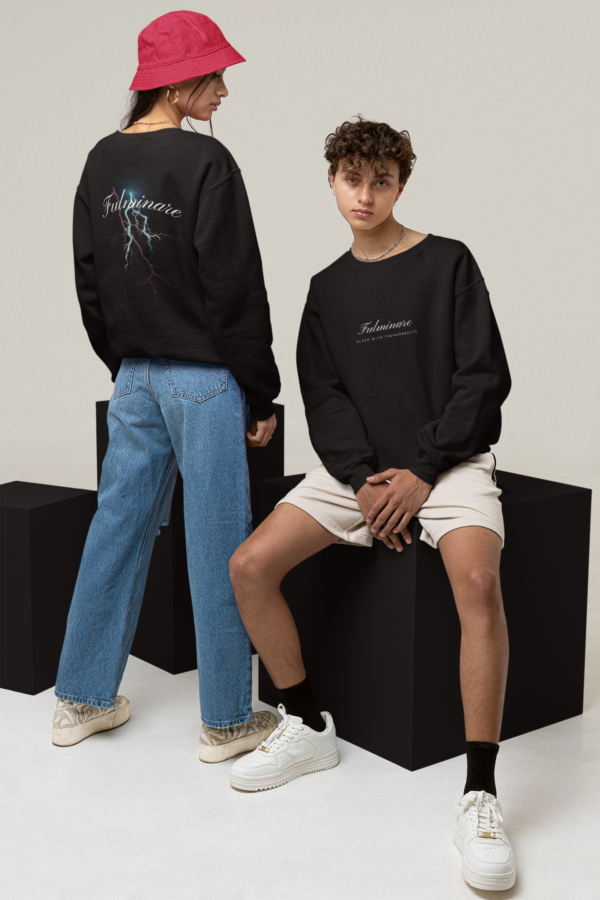 Fulminare Crewneck Sweatshirt, Latin Phrases, Inspirational Quote, Urban streetwear Pullover, Street wear Jumper - Image 6