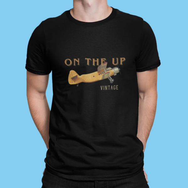 Aeroplane TShirt, Plane, Flying tshirt, Pilot Tee, On The Up, Airplane shirt, Flight tshirt, Vintage, Gift, Gift For Him - Image 2