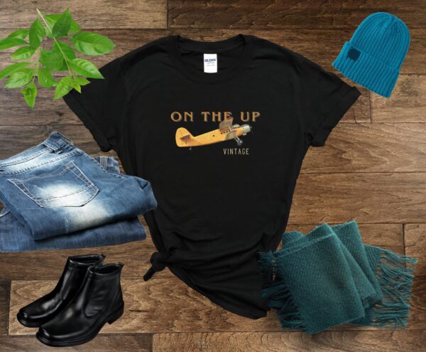 Aeroplane TShirt, Plane, Flying tshirt, Pilot Tee, On The Up, Airplane shirt, Flight tshirt, Vintage, Gift, Gift For Him - Image 5