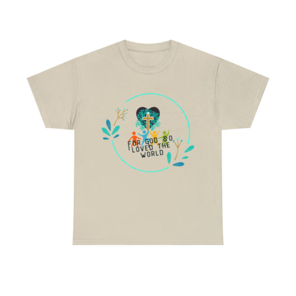 Christian T-shirt, For God So Loved The World, Jesus Christ Tshirt Christian Inspirational, Gift For Her, The Cross Shirt, Scriptures Tee - Image 4