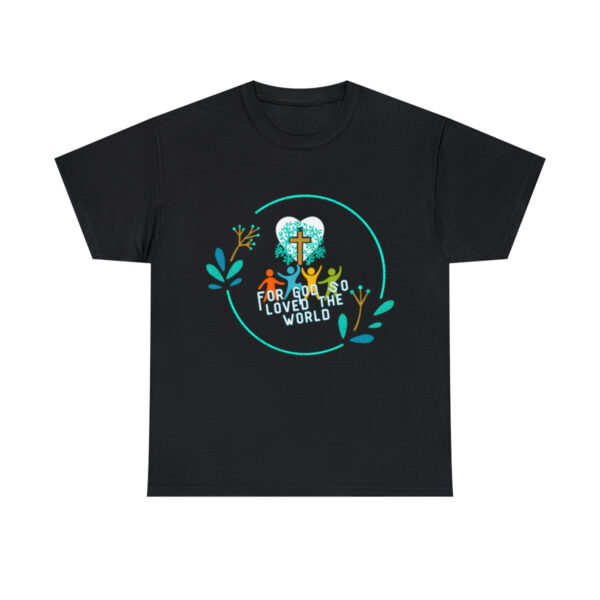 Christian T-shirt, For God So Loved The World, Jesus Christ Tshirt Christian Inspirational, Gift For Her, The Cross Shirt, Scriptures Tee - Image 3