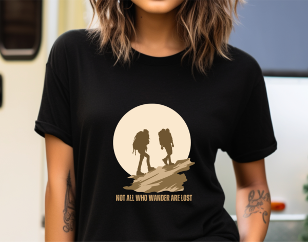 Not All Who Wander Are Lost Outdoors Tshirt, Hiking, Bushwalking Tee, Camping T-Shirt - Image 2