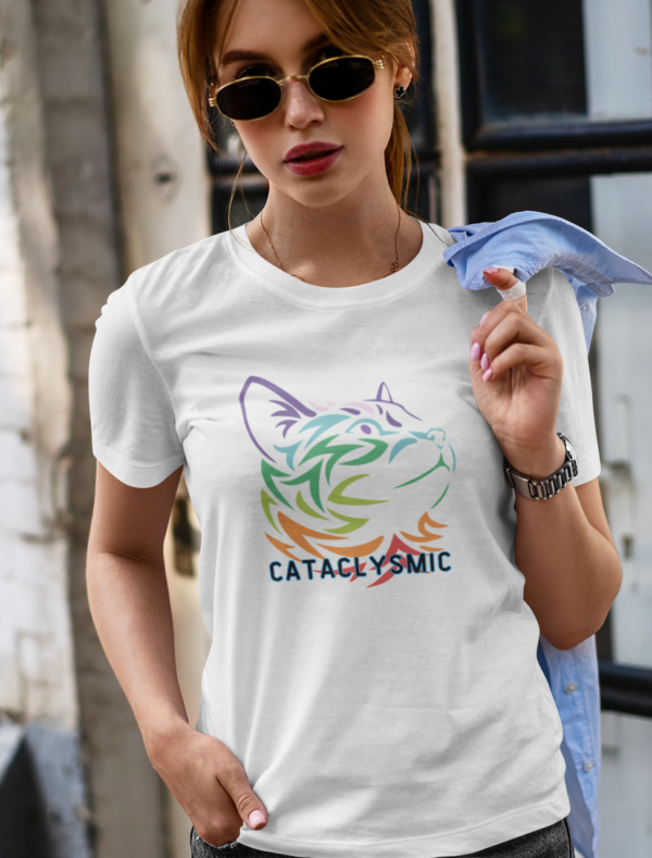 Awesome Cat Shirt, Cat Tee, Gift For Her, Cataclysmic, Printed Tee, Feline Tshirt, Cat Mama, Cat Lover, Cat Woman