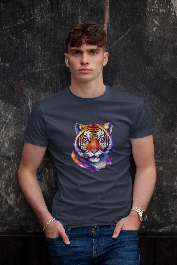 Animal Tiger Print Cotton TShirt, Big Cat Tee, Gift For Her, African Cat T-shirt, Tigress - Image 6