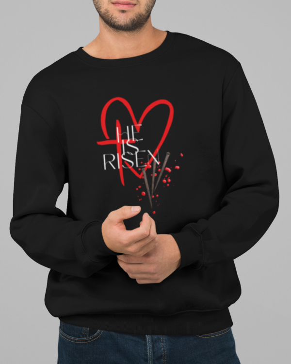 He Is Risen, Christian tshirt, Jesus Christ Tee, Christian streetwear, Pop Culture, Mens Sweatshirt, Womens Sweatshirt