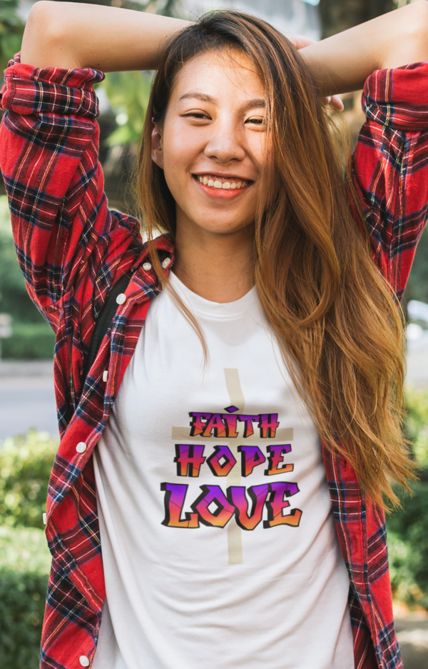 Faith Hope Love, The Cross Tshirt, Christian Shirt, Christianity Tee, Christian Inspirational, Gift For Her, Gift For Him,