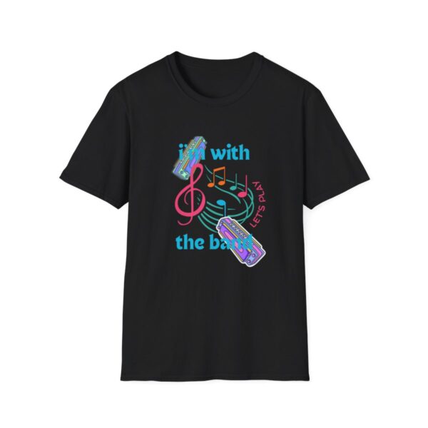 Harmonica Tshirt, I'm With The Band Shirt, Mouthorgan Tee, Harp T-shirt, Gift For Him, Gift For Her, Harmonica Music Tshirt - Image 7