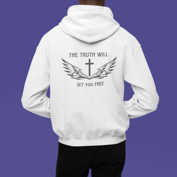 The Truth Will Set You Free Hoodie, The Cross Hooded Sweatshirt, Christian Pullover, Christianity Jumper, Inspirational, Gift For Her