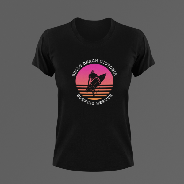 Bells Beach Surfing Tshirt, Surfing T-Shirt, Summer Surf Gift, Surfing Surfboard, Beach Vibes Tee, Summer Shirt - Image 2