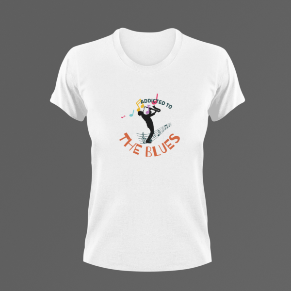 Saxophone Tee, Addicted To The Blues Shirt, Sax Tshirt, Blues Sax T-shirt, Gift For Him, Gift For Her