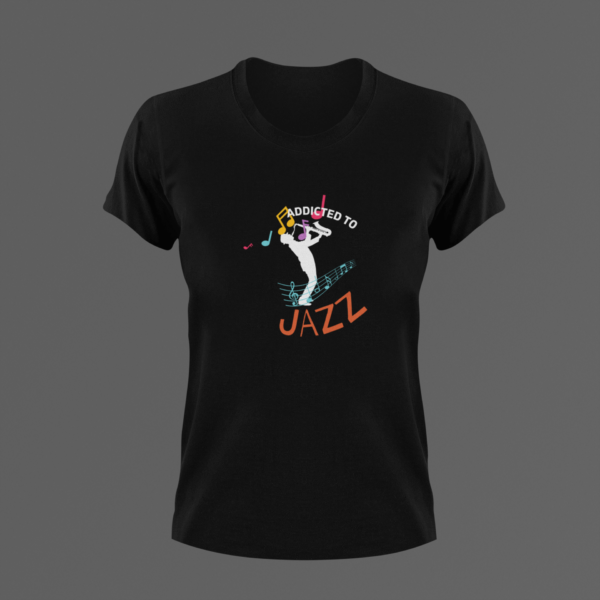 Saxophone Tee, Addicted To Jazz Shirt, Sax Tshirt, Jazz Sax T-shirt, Gift For Him, Gift For Her, Jazz Woodwind - Image 3