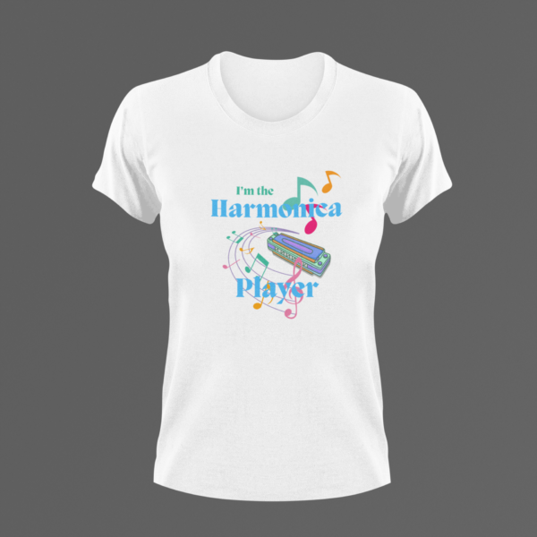 Harmonica Shirt, I'm The Harmonica Player Tshirt, Mouthorgan Tee, Harp T-shirt, Gift For Him, Gift For Her, Harmonica Music Tshirt - Image 3