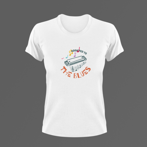 Harmonica Tee, Addicted To The Blues Shirt, Mouthorgan Tshirt, Blues Harp T-shirt, Gift For Him, Gift For Her, Blues Harmonica