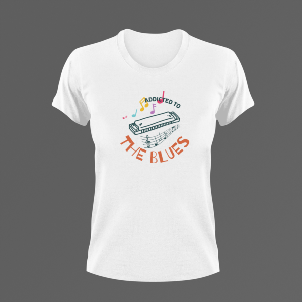 Harmonica Tee, Addicted To The Blues Shirt, Blues Band Tshirt, Mouth Organ T-shirt, Musician, Blues Music