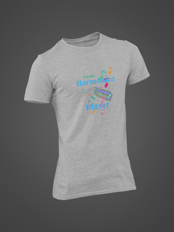 Harmonica Shirt, I'm The Harmonica Player Tshirt, Mouthorgan Tee, Harp T-shirt, Gift For Him, Gift For Her, Harmonica Music Tshirt - Image 4