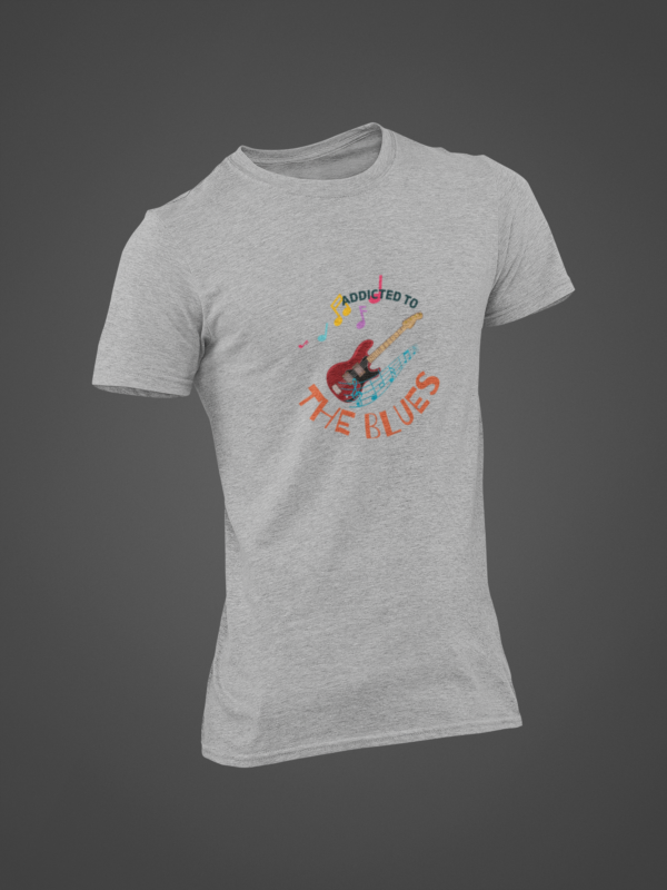Guitar Tee, Addicted To The Blues Shirt, Guitar Tshirt, Blues Guitar T-shirt, Gift For Him, Gift For Her - Image 4