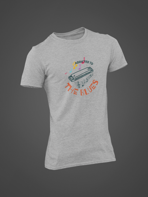Harmonica Tee, Addicted To The Blues Shirt, Mouthorgan Tshirt, Blues Harp T-shirt, Gift For Him, Gift For Her, Blues Harmonica - Image 8