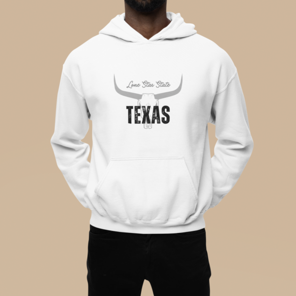 Teas The Lone Star State Hoodie, Western Jumper, Texas Pullover, Mens Hooded Sweatshirt, Texas Longhorn, Texas Hoodie,
