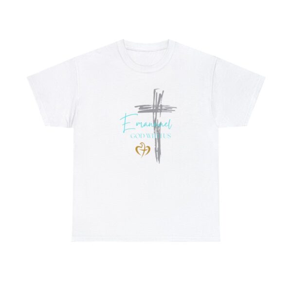 Emmanuel, The Cross Tshirt, Christian Shirt, Christianity Tee, Christian Inspirational, Gift For Her, God With Us, Jesus Christ - Image 3