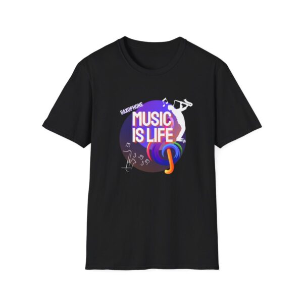 Music Is Life Tee, Sax Tshirt, Gift For Him, Gift For Her, Saxophone Music Tee, Jazz T-shirt, Saxophone Tshirt - Image 5