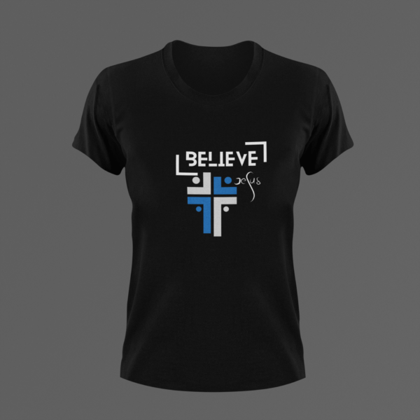 Believe Jesus, The Cross Tshirt, Christian Shirt, Christianity Tee, Christian Inspirational, Gift For Her, Gift For Him, Jesus Christ - Image 2
