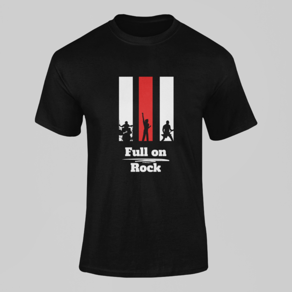 Full on Rock T Shirt, Guitar Tee, Drums Shirt, Bass Guitar T-Shirt, Rock n Roll, Heavy Metal Tee, Rock Tshirt, Gift For Him, Gift For Her