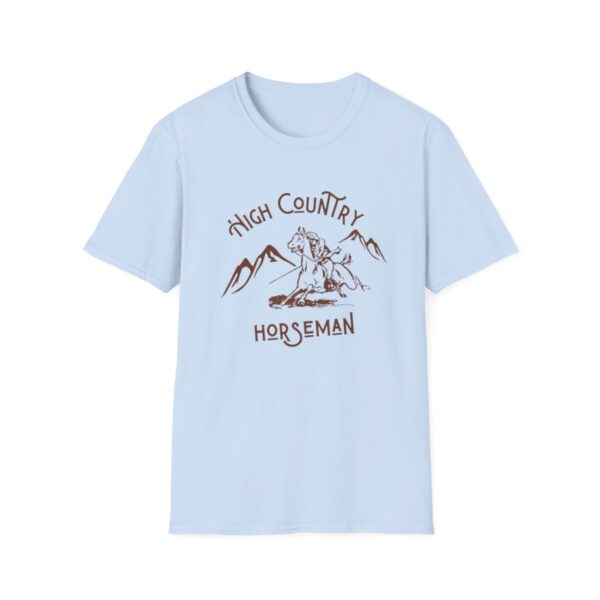 High Country Horseman Tshirt, Horse Shirt, High Plains Horses Tee, Horse Sports, Unisex Softstyle - Image 9