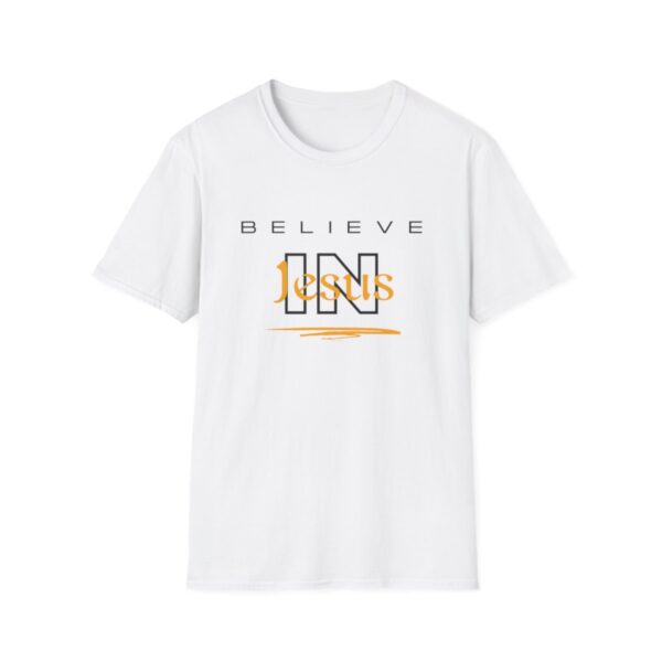 Christian Tshirt, Jesus Tee,  Believe in Jesus message, inspirational shirt, The Cross, Fathers Day Gift, Gift For Her, Gift For Him - Image 3