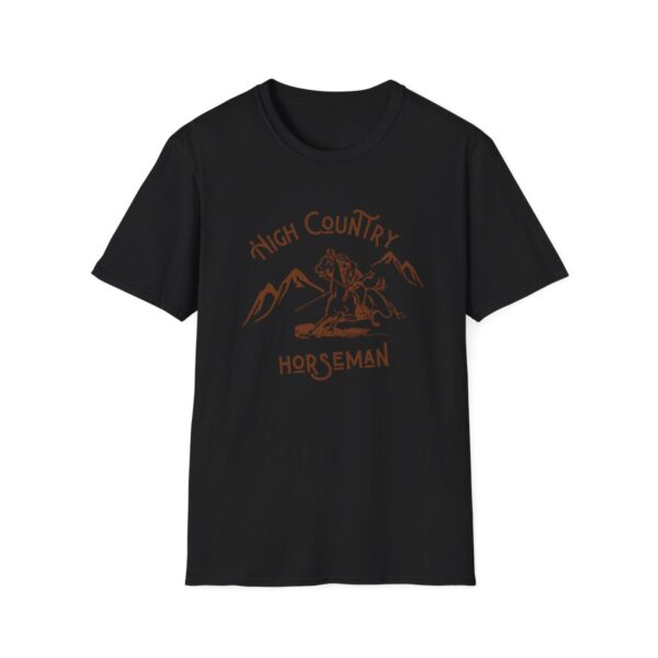 High Country Horseman Tshirt, Horse Shirt, High Plains Horses Tee, Horse Sports, Unisex Softstyle - Image 4