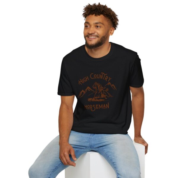 High Country Horseman Tshirt, Horse Shirt, High Plains Horses Tee, Horse Sports, Unisex Softstyle - Image 5