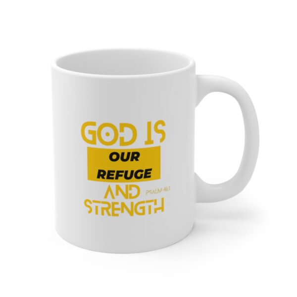 Christian Ceramic Coffee Mugs and Cups, God Is Our Refuge And Strength, Coffee Lover, Christianity, Jesus Christ, Religion Cup, Gift For Her