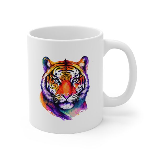 Tiger Ceramic Coffee Mugs and Cups, Big Cat Head, Coffee Lover, Jungle Cats Mug, Purple Tiger, Dad Coffee Mug, Gift For Him, Gift For Her - Image 4