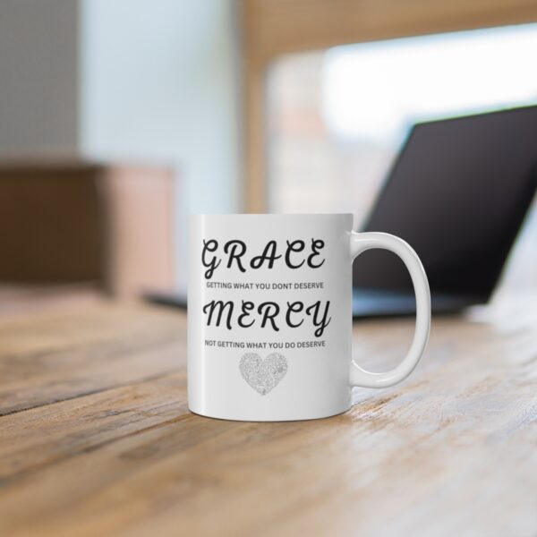 Christian Ceramic Coffee Mugs and Cups, Grace and Mercy, Coffee Lover - Image 7