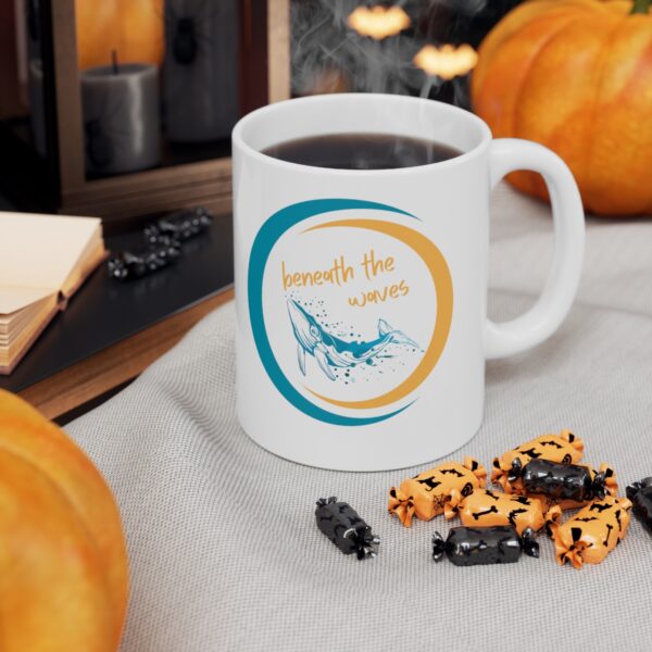 Beneath The Waves, CeraMIC Coffee Mugs and Cups, Whale Design, Save The Planet, Gift For Her, Save The Ocean Funny Coffee Cup, Coffee Lover - Image 7