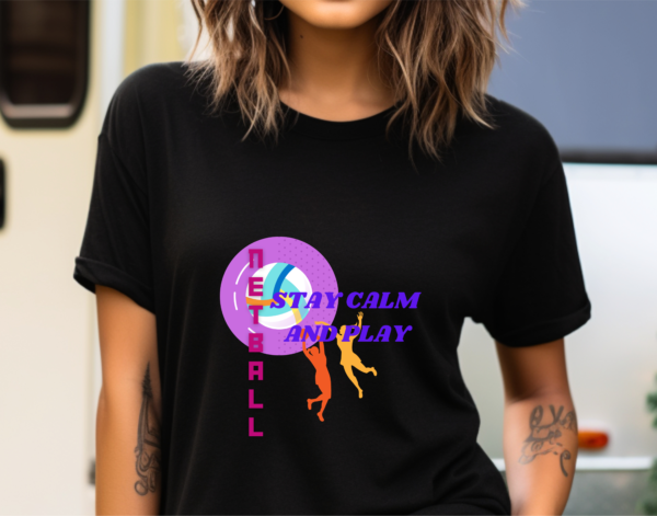 Netball TShirt, Netball Tee,  Crazy About, Stay Calm And Play, Player T-Shirt, Gift For Her, Love Netball - Image 2