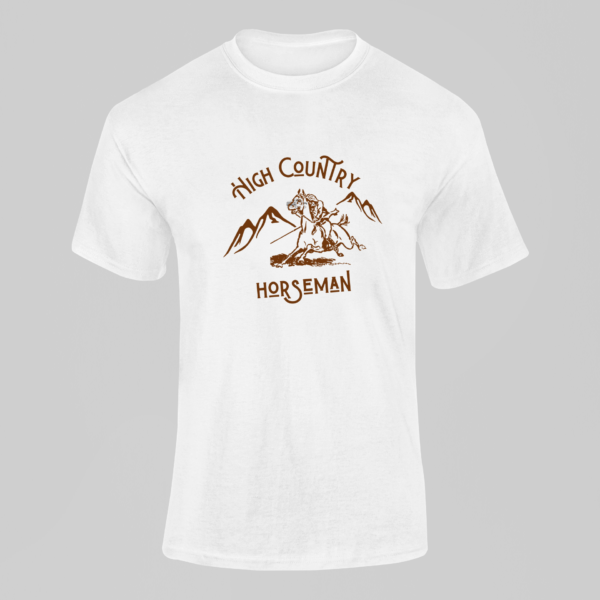 High Country Horseman Tshirt, Horse Shirt, High Plains Horses Tee, Horse Sports, Unisex Softstyle - Image 2