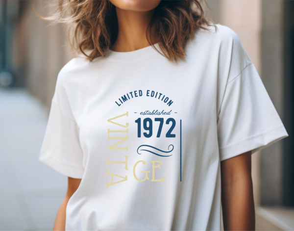 Vintage Classic Tshirt, Vintage Tee, Gift For Him, Vintage Shirt, 1972 T-Shirt, Old Style T-shirt, Limited Edition, Vintage Print