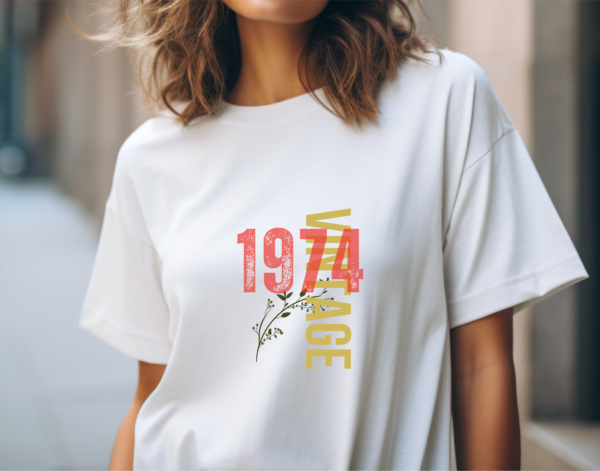 Vintage Tshirt, 1974 Vintage Tee, Gift For Him, Classic Shirt, 1974 T-Shirt, Old Style T-shirt, Limited Edition, Vintage Print