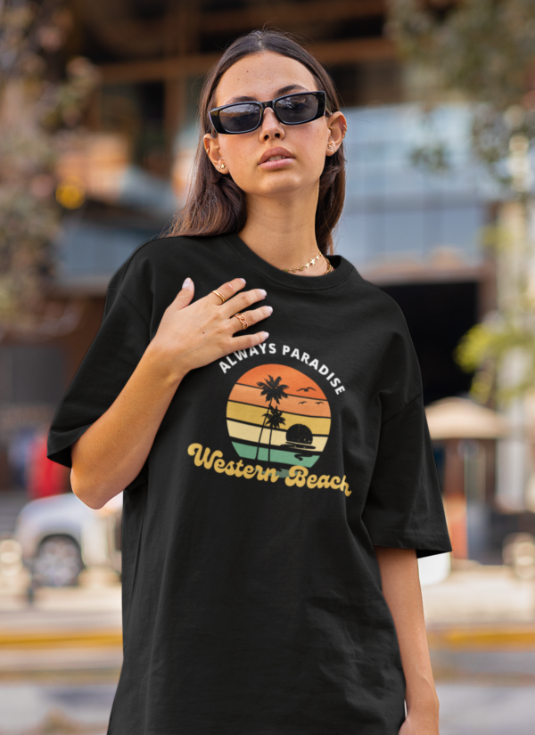 Beach Tshirt, Western Beach T-shirt, Surfing Tee, Summer Vibes, Unisex Heavy Cotton Tshirt