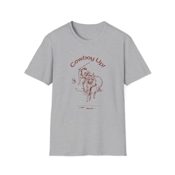 Cowboy Up!, High Country Horseman Tshirt, Rodeo Horses Shirt, Bucking Horse Tee, Horse Sports, Unisex Softstyle - Image 5