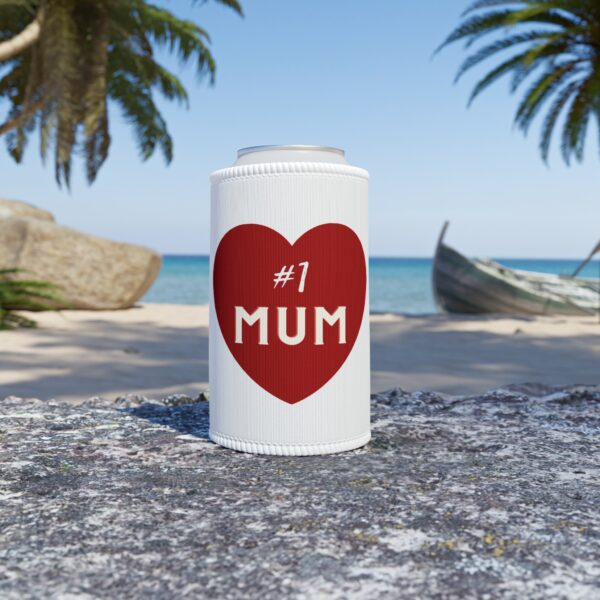 Stubby Holder, #1 MUM Furkan, White Stubby Cooler, Gift For Him, Gift For Her, Father's Day Gift - Image 5