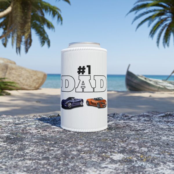 Stubby Cooler, #1 DAD Furkan, White Stubby Holder, Gift For Him, Gift For Her, Father's Day Gift - Image 5