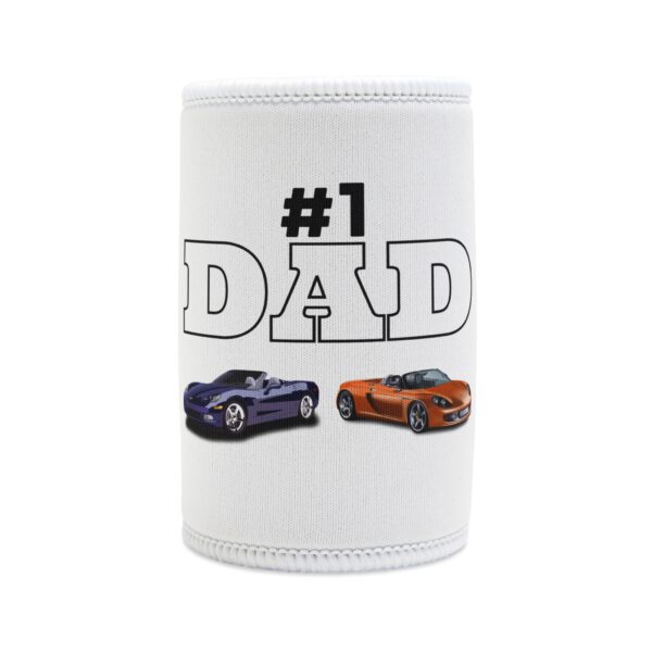 Stubby Cooler, #1 DAD Furkan, White Stubby Holder, Gift For Him, Gift For Her, Father's Day Gift